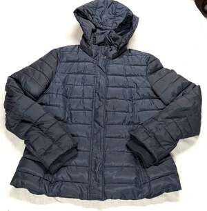 Colebrook Essentials Women's Puffer Jacket Size L Black Hooded